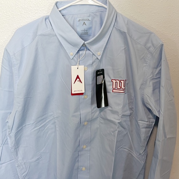 ANTIGUA NFL Team Apparel New York Giants Full-Button Front Shirt (Size L) - Picture 7 of 15